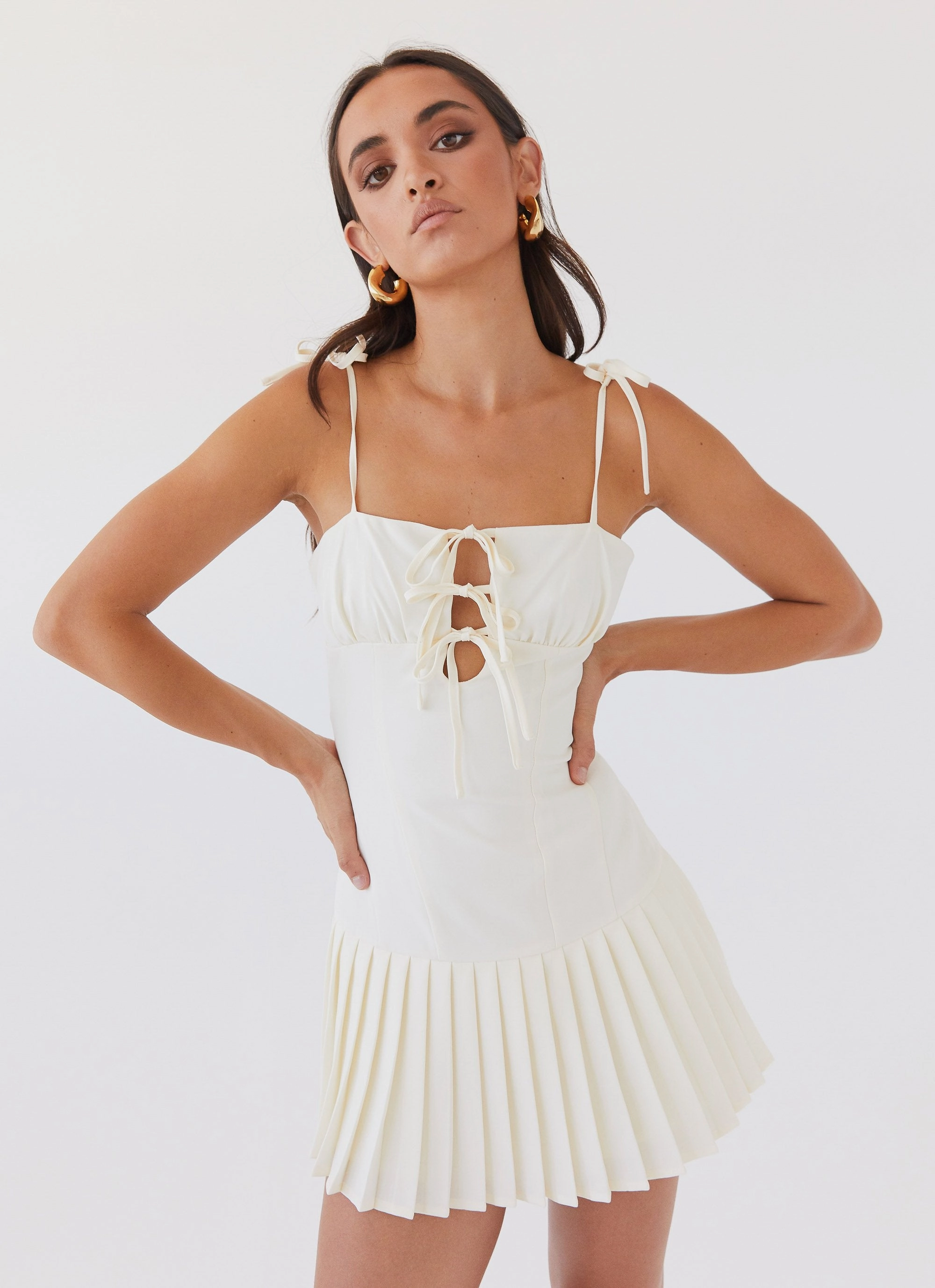 Shine Soft Love Seeker Corset Mini Dress - Ivory
