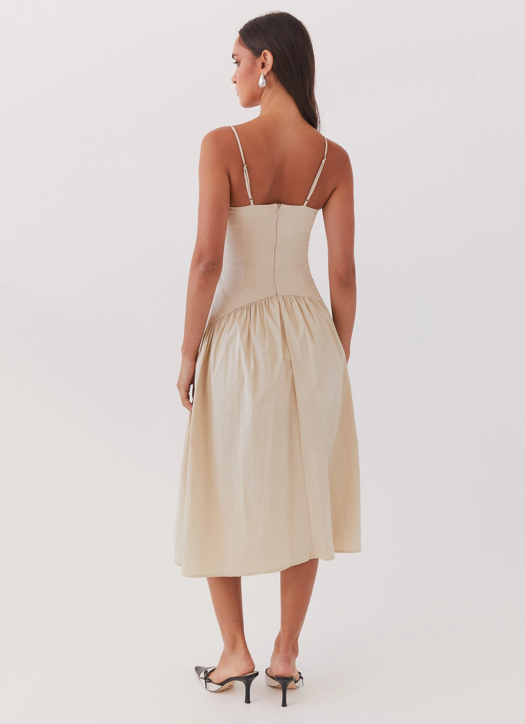 Yvette Corset Midi Dress - Desert Sage Skin-friendly