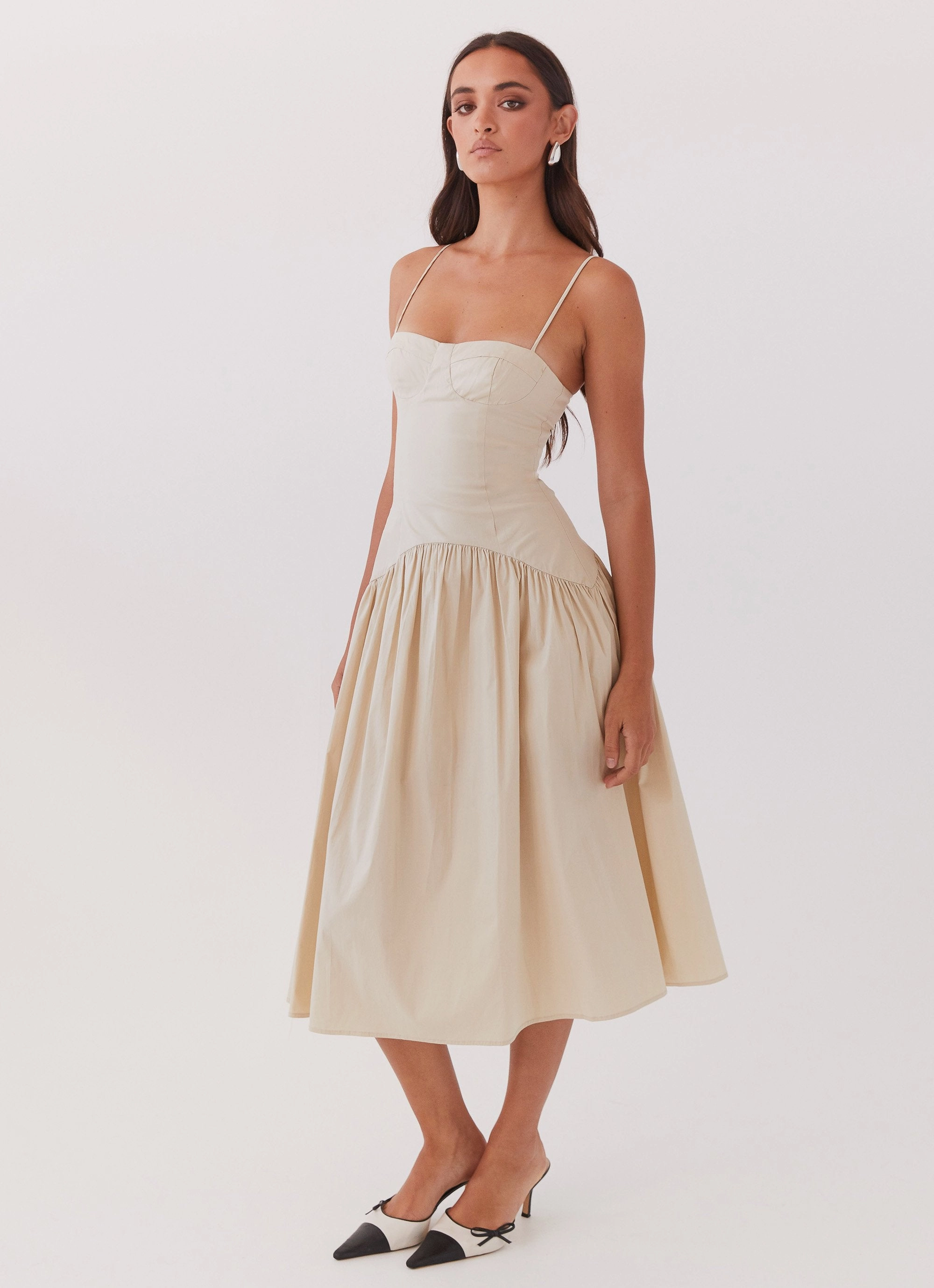 Yvette Corset Midi Dress - Desert Sage Body Ease Moment Glow