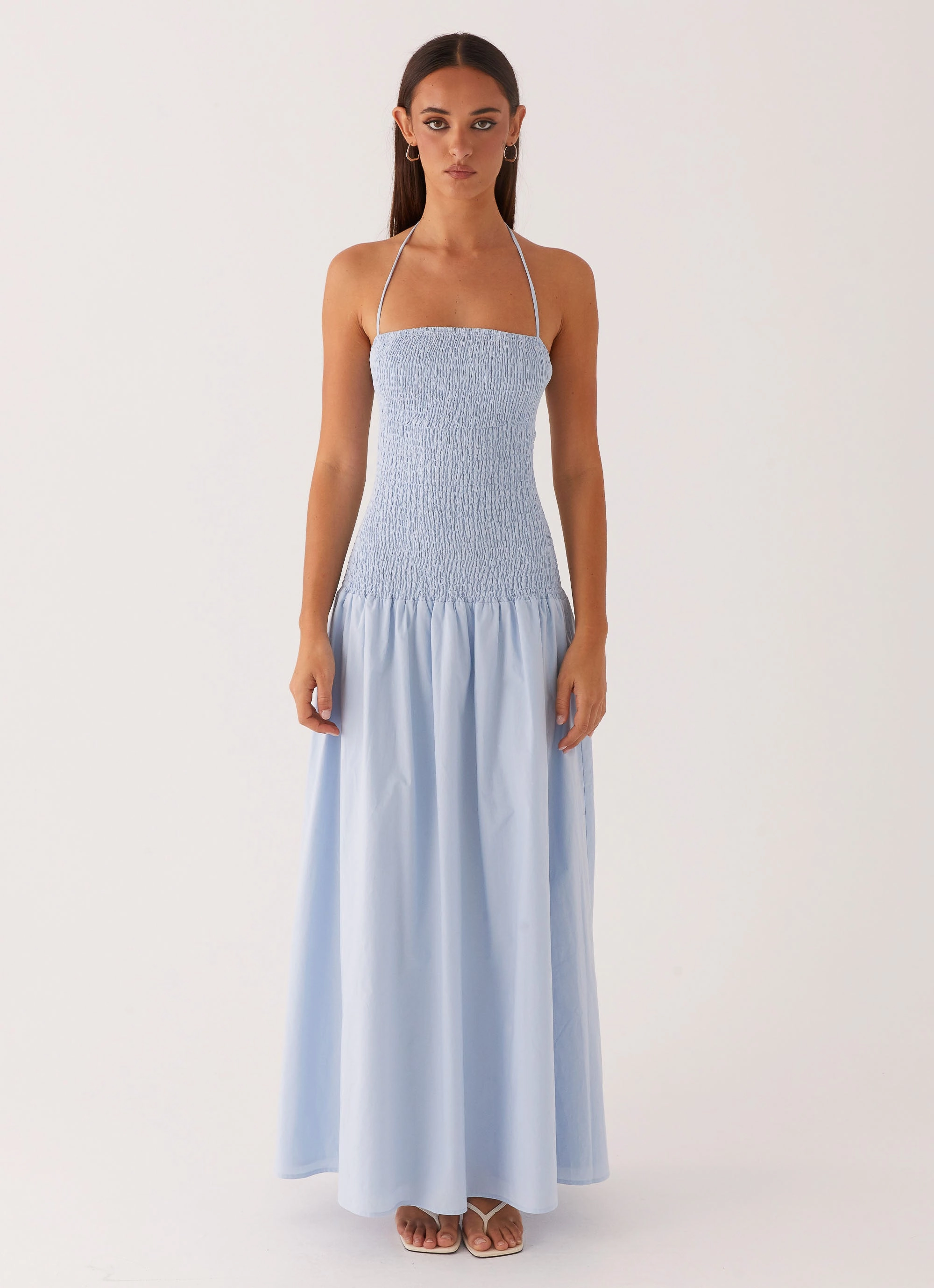 Zahra Maxi Dress - Blue Edgy-Look relaxed shape