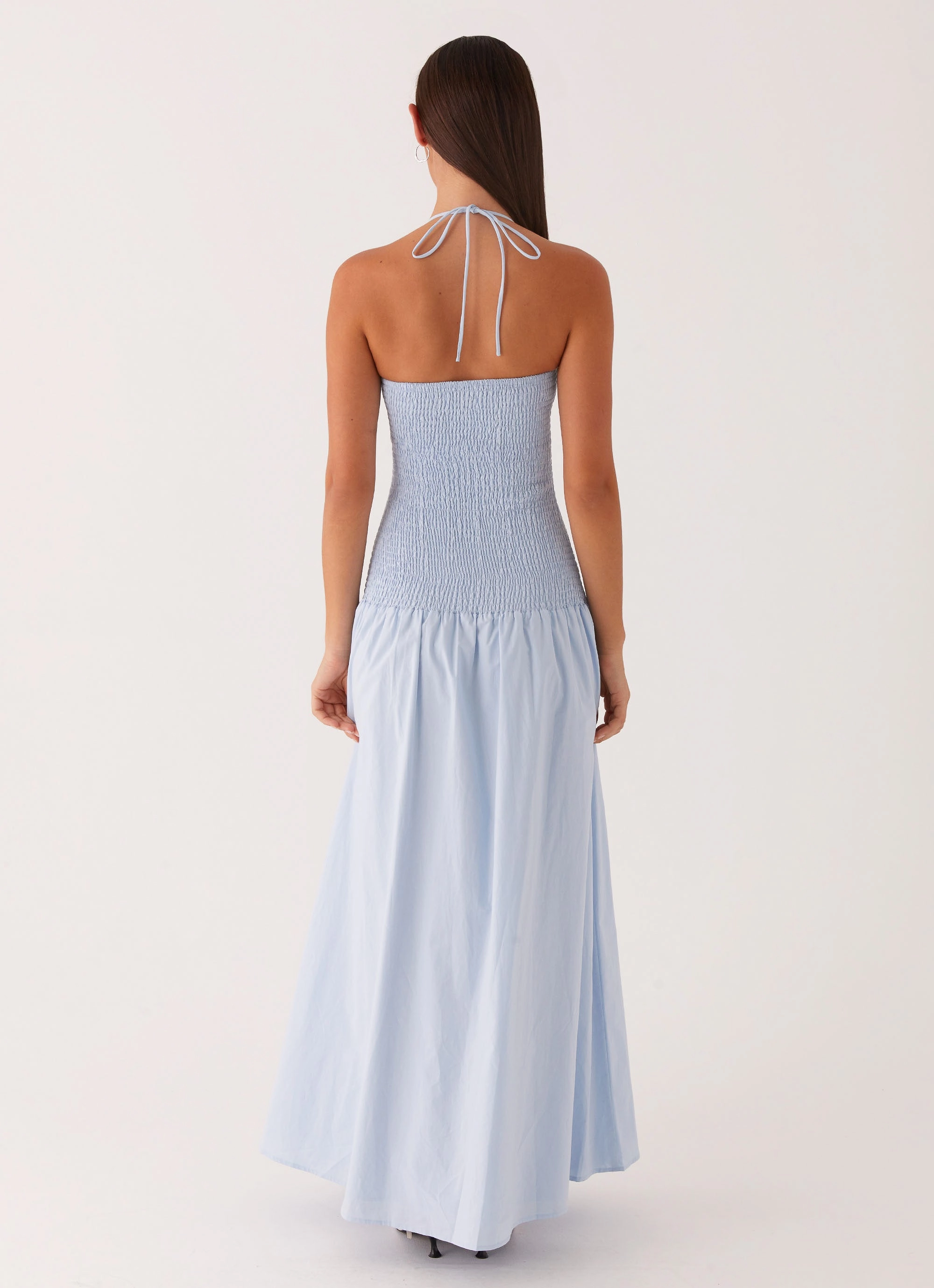 Street Casual Comfy Flex Zahra Maxi Dress - Blue