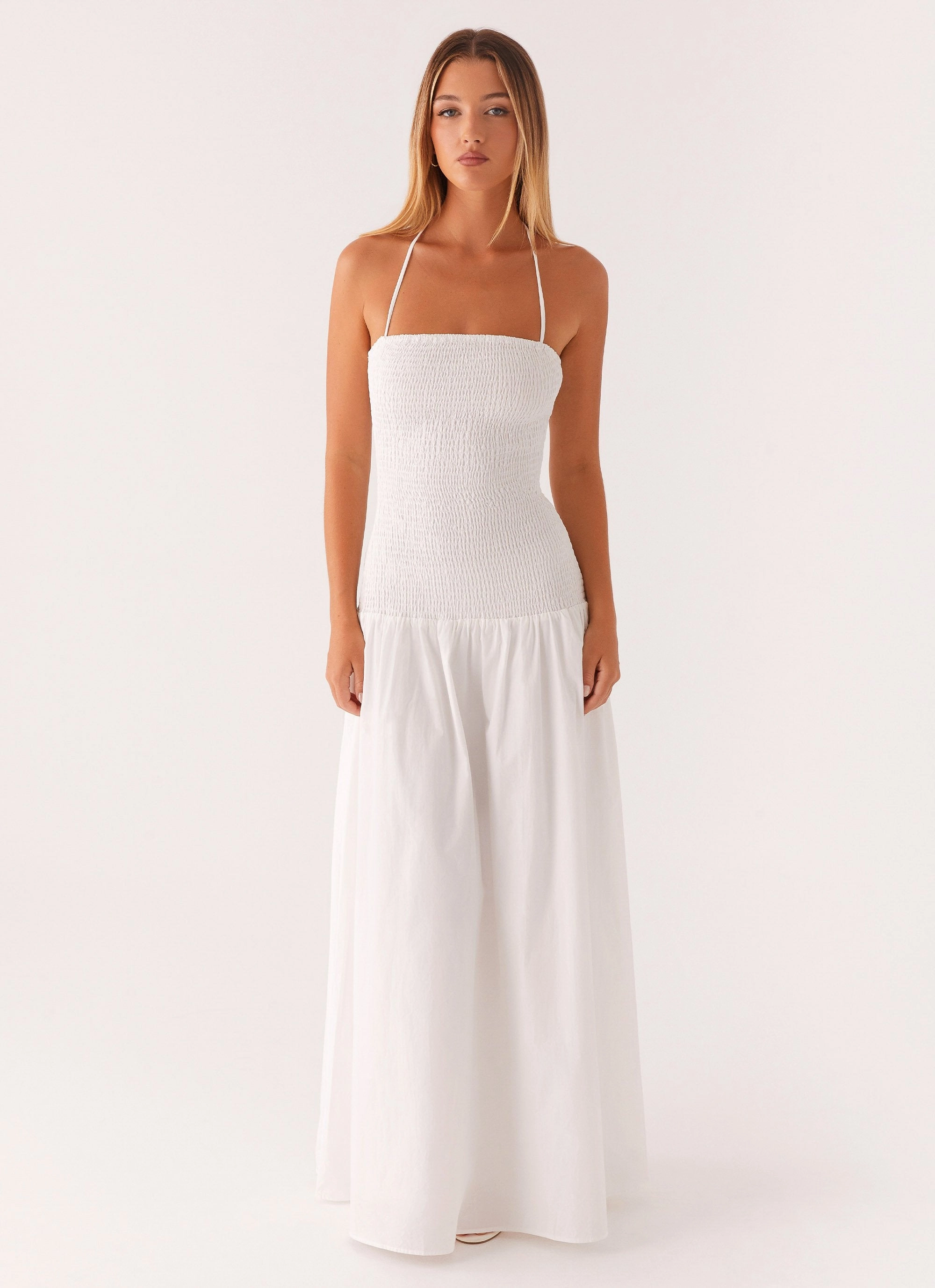 flattering appearance Spring Garden Zahra Maxi Dress - White