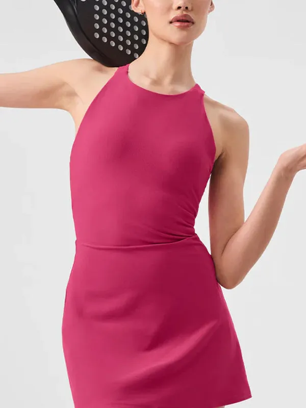 ZASUWA Female Cross Back Hollow Out Quick-dry Dress