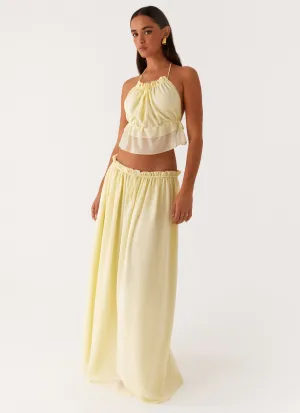 Zaya Maxi Skirt - Yellow All Occasion