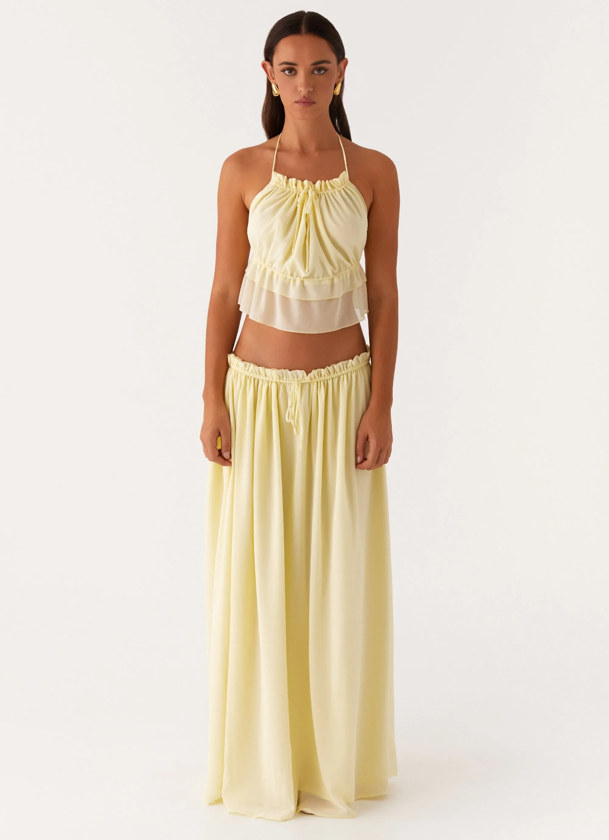 Zaya Maxi Skirt - Yellow Light Wear Maximalist look