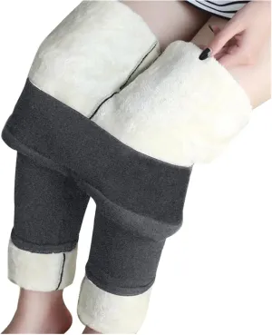 ZEFOTIM Fleece Lined Leggings for Women 2024 Outdoor Thermals Tights Soild High Waist Casual Pants