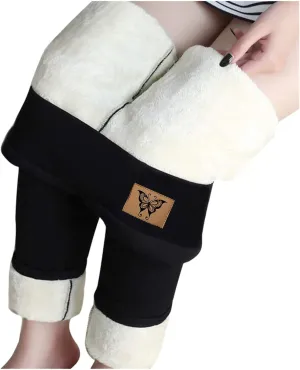 ZEFOTIM Thermal Leggings for Women Thermals Outdoor Thick Pants Thermal Soild High Waist Winter Tights