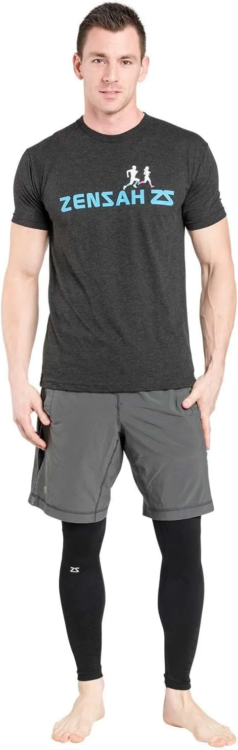 Zensah Mens Tech Tight - Compression Tights, Running Tights for Men, Best Compression Tights