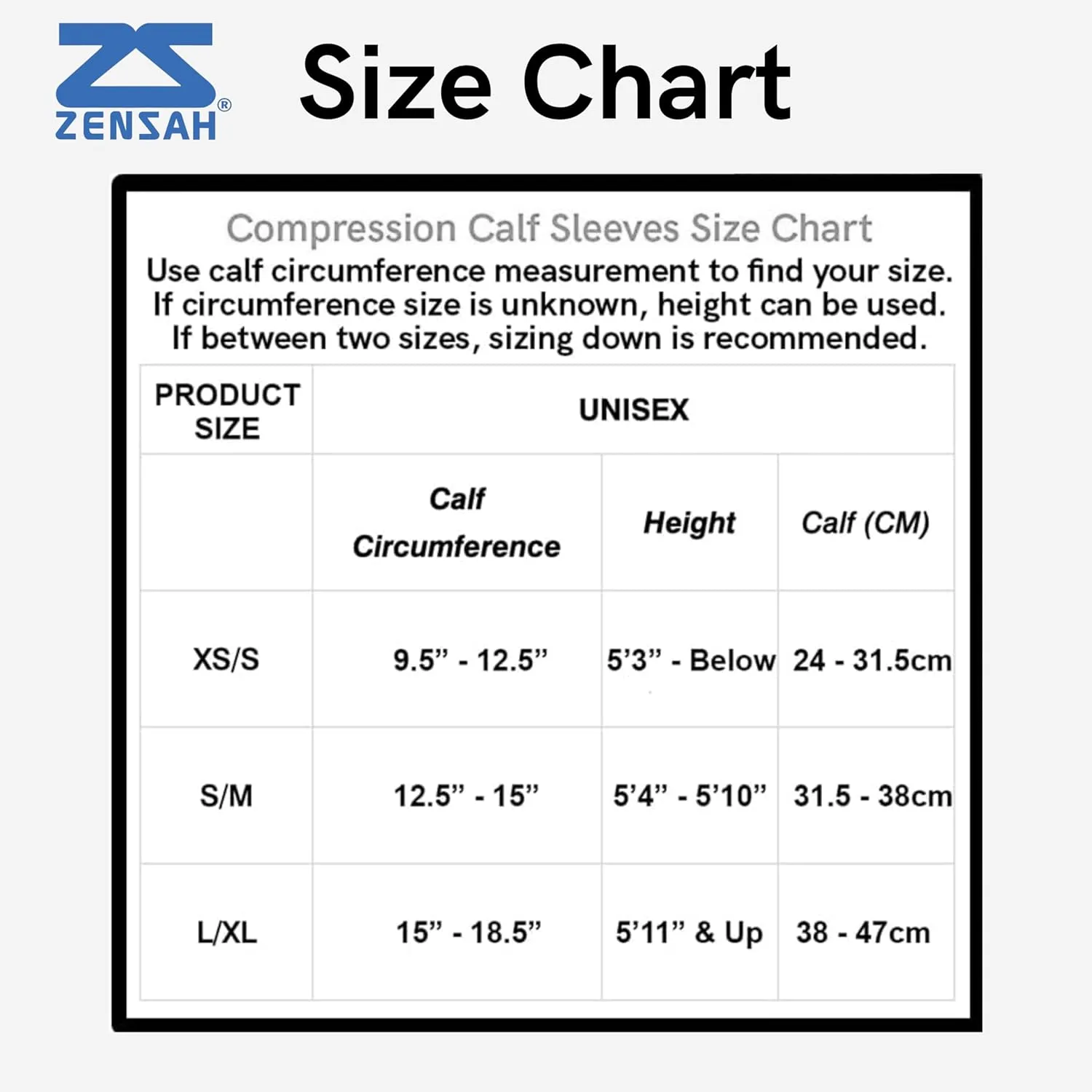 Zensah Running Leg Compression Sleeves - Shin Splint, Calf Compression Sleeve Men and Women