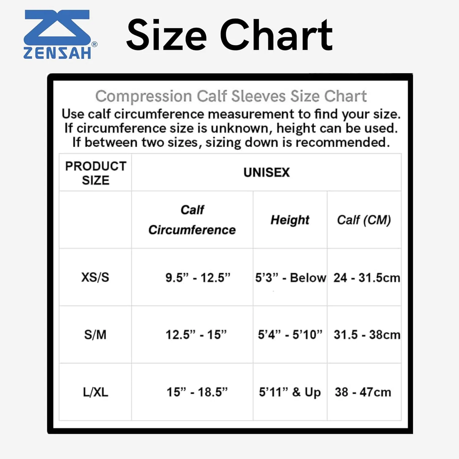 Zensah Running Leg Compression Sleeves - Shin Splint, Calf Compression Sleeve Men and Women
