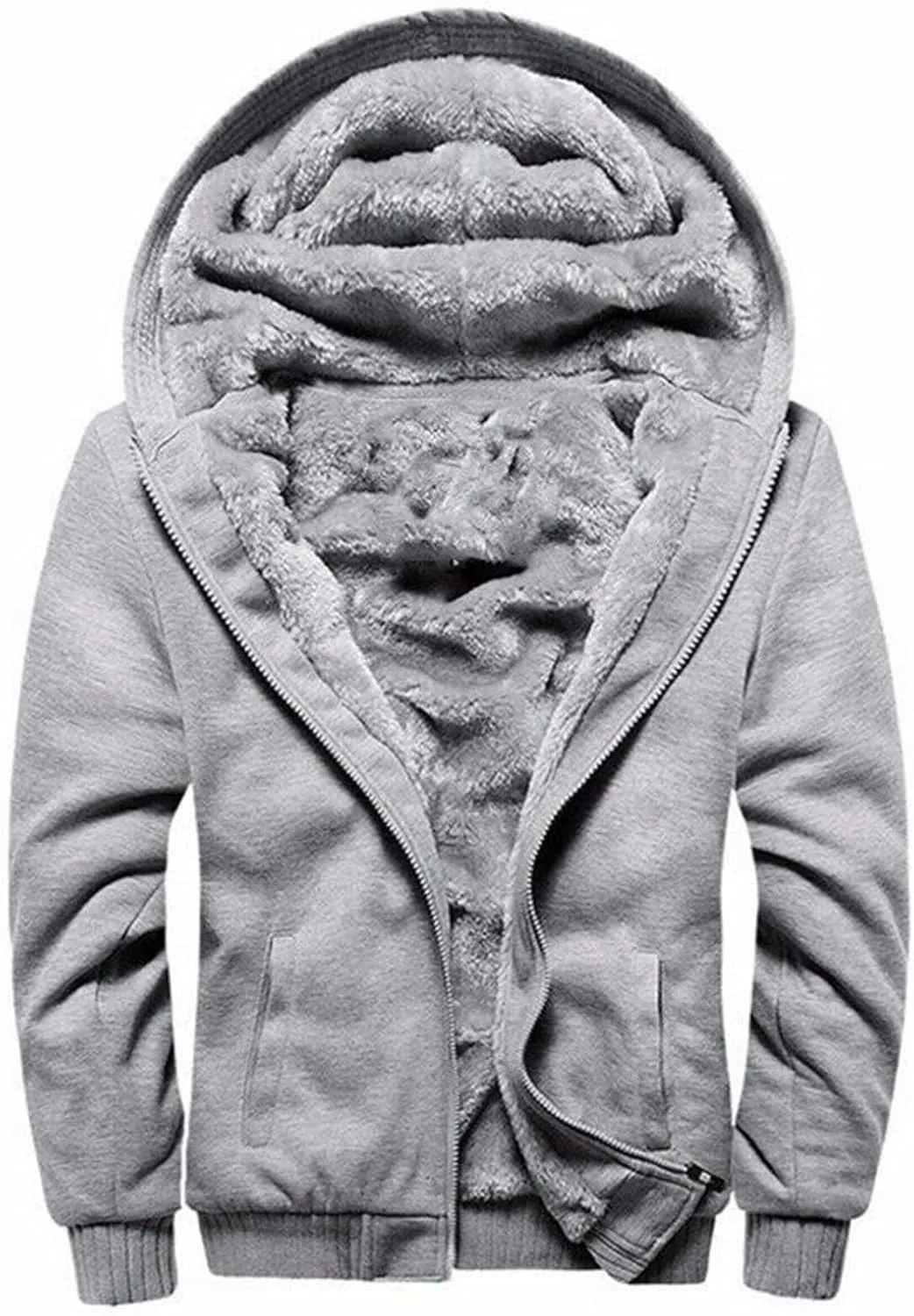 Zip Up Hoodies for Men,Long Sleeve Solid Splicing Oversized Sweatshirts,Fall Heavyweight Hoodies Casual Jacket Baggy Shirts